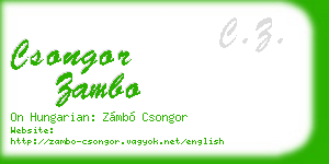 csongor zambo business card