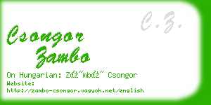 csongor zambo business card